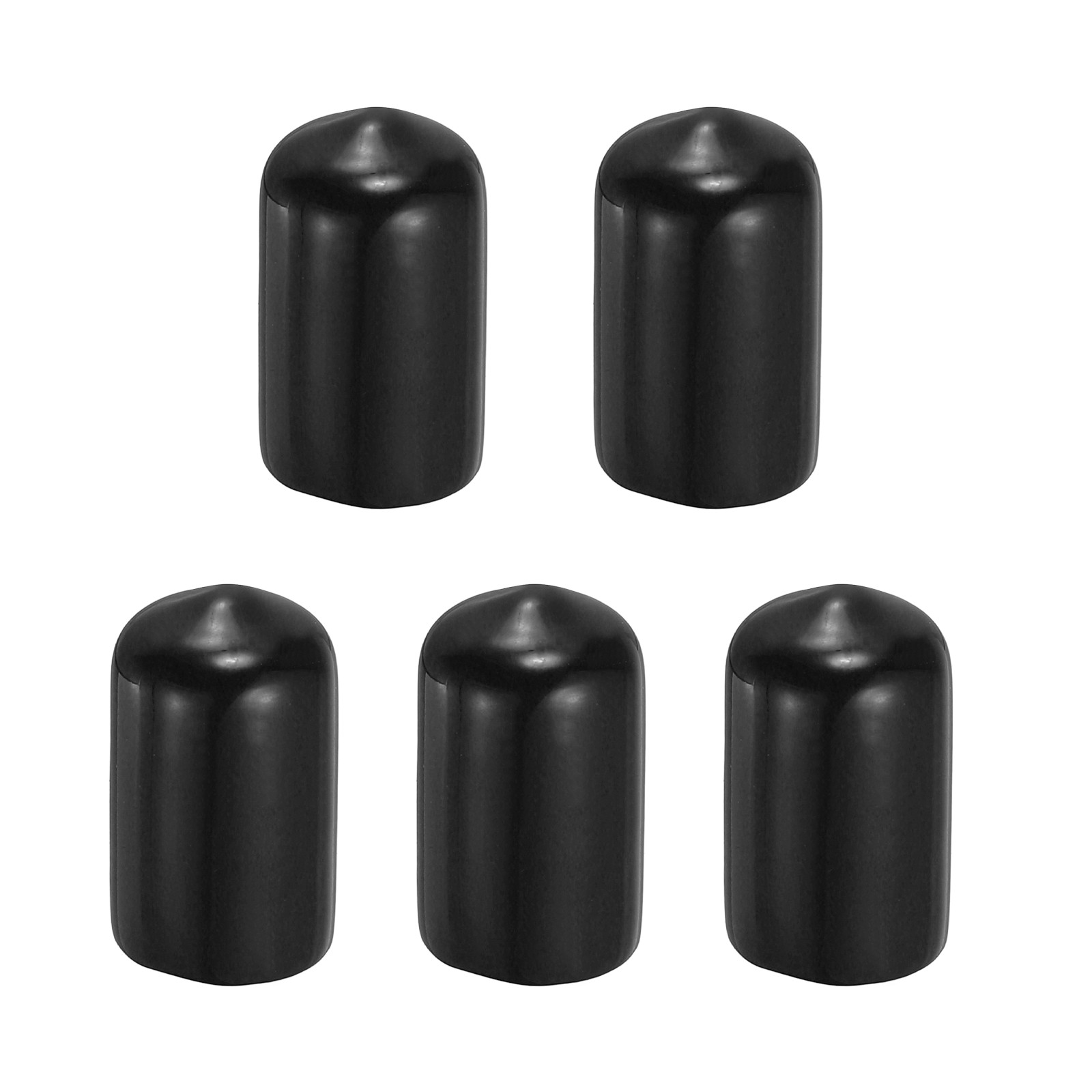 Pool Tip Cover Rubber Cue Protector Billiard Pool Cover 11.5mm & 5Pcs & Black