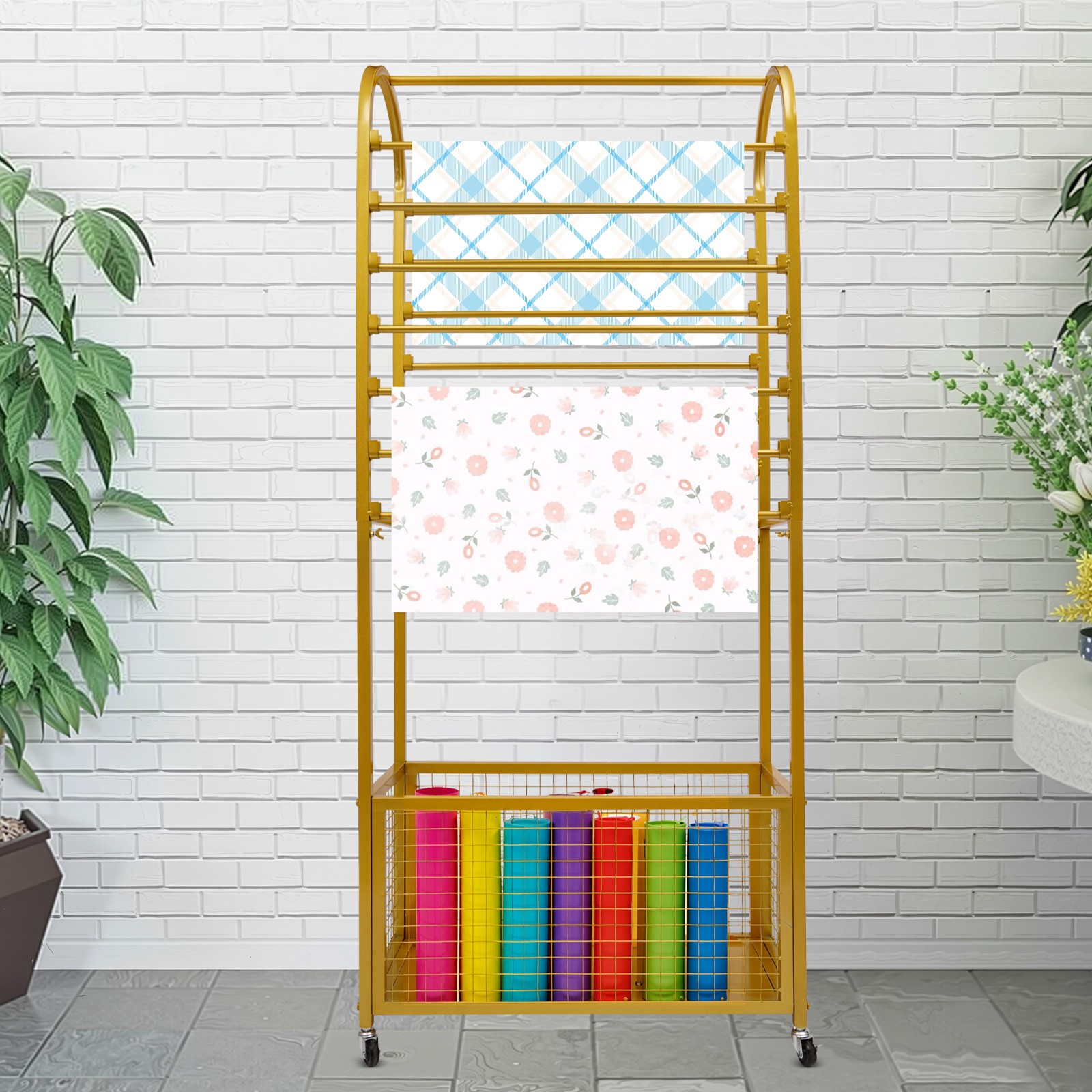 Flower Wrapping Paper Storage Stand Holder Organizer Rack Ribbon Display Stand