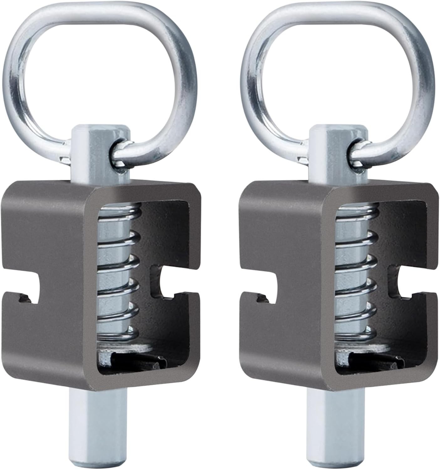 2PCS Weld-On Spring Pin Latch Lock Assembly for Utility Trailer Tail Gate Loaded