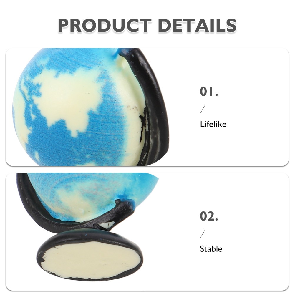 20Pcs Resin Mini Globes for Decor Sky Blue Tiny Globe for Office Desk