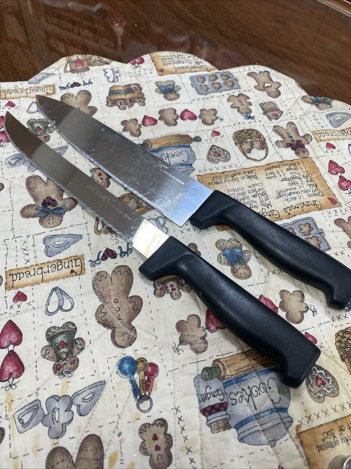 2 Tristar Cutlery 13" Kitchen Knife 8" Blade Lifetime Cutlery Stainless As Is