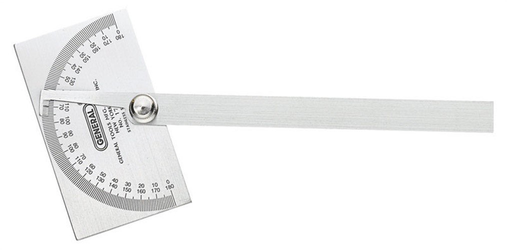 General Tools 17 Stainless Steel Square Head Adjustable Protractor 12.5 L in.
