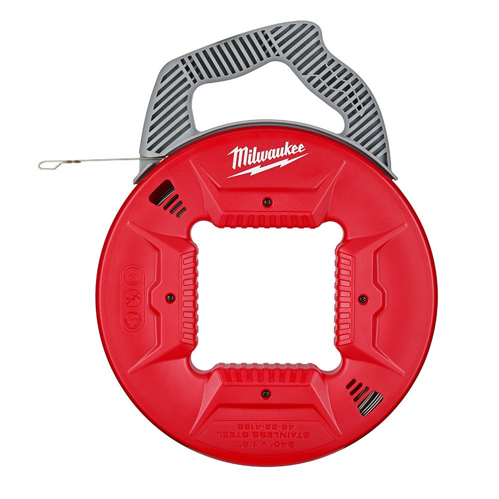 Milwaukee 48-22-4188 240ft x 1/8in Stainless Steel Fish Tape Low Friction