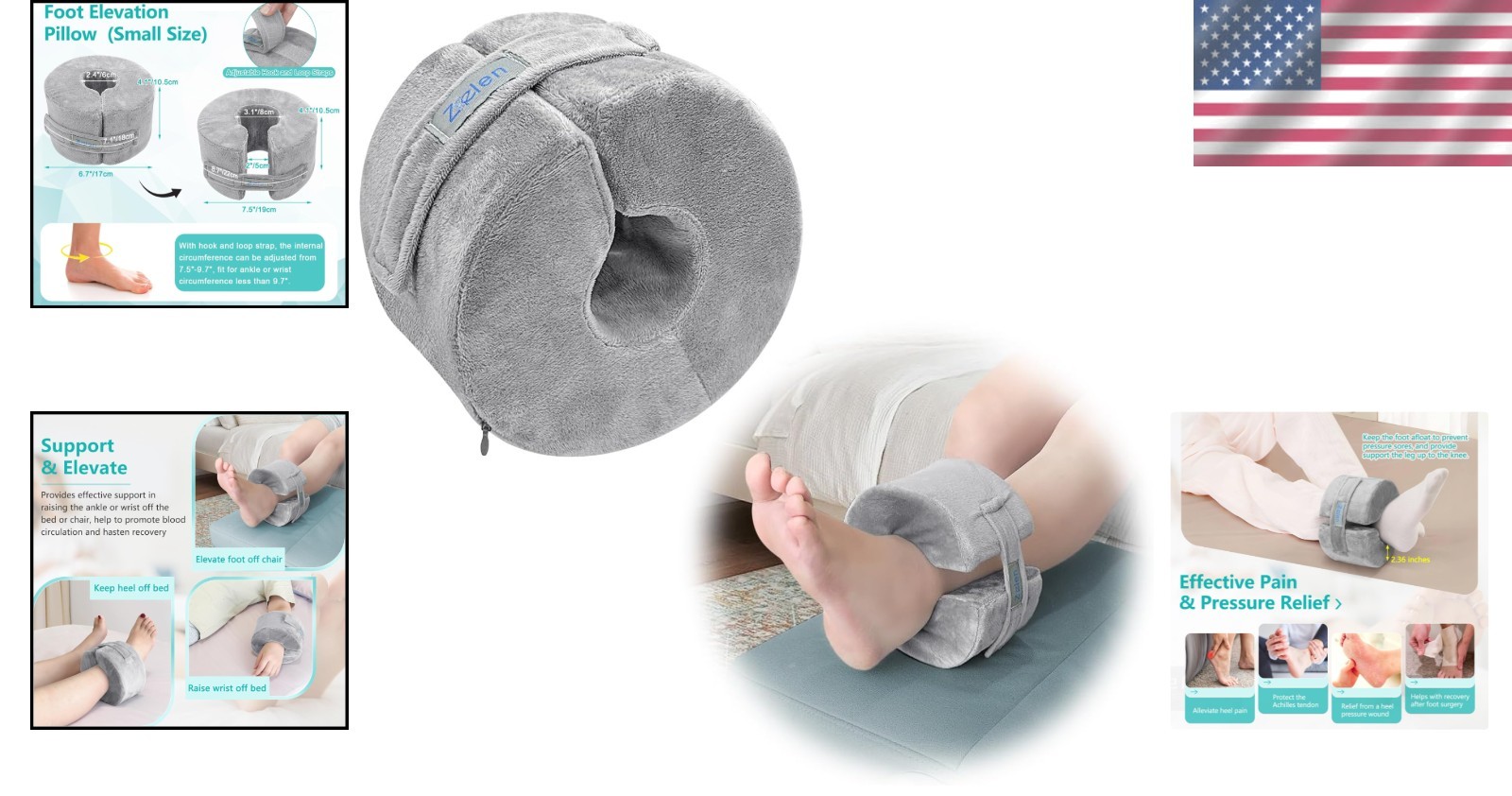 Lightweight Adjustable Ankle Support Pillow for Comfort & Enhanced Blood Flow
