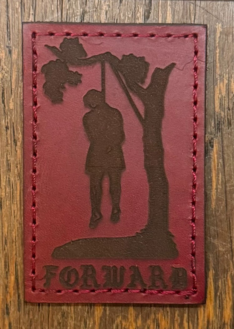 Forward Observations FOG x Bald Bros “Hung” Blood Red Variant Leather Patch