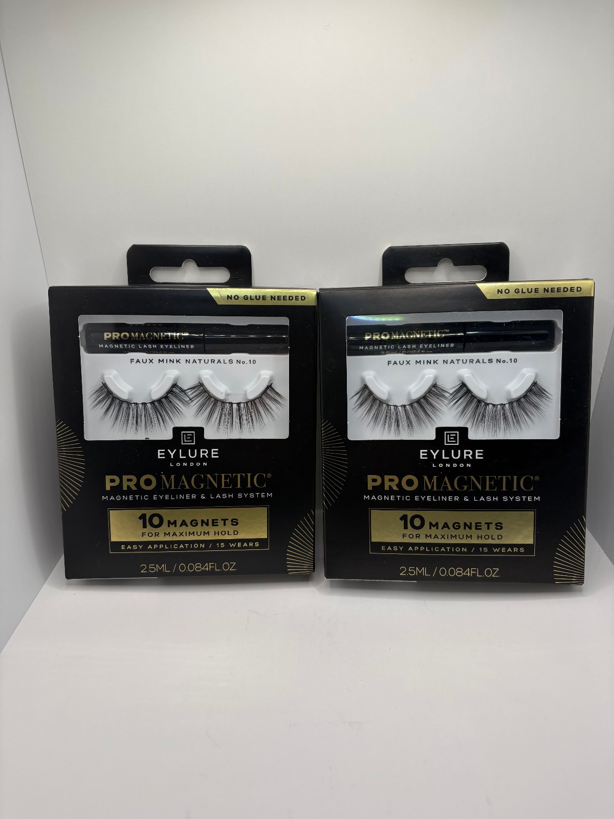 2 PACK - Eylure ProMagnetic No. 10 Magnet False Eyelashes Faux Mink Naturals