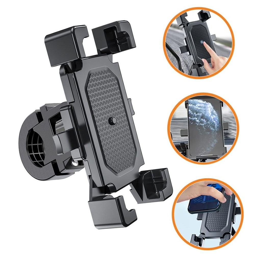 Motorcycle Bike Phone Holder Mount Handlebar Cell Phone Clamp Scooter Phone Clip