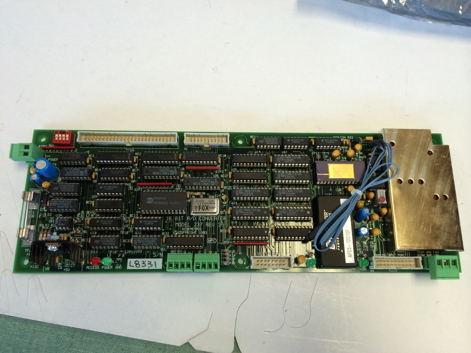 SCIEMETRIC MULTIPLEXER ANALOG INTERFACE 237 REV 3A 16 BIT A/D CONVERTER,FG