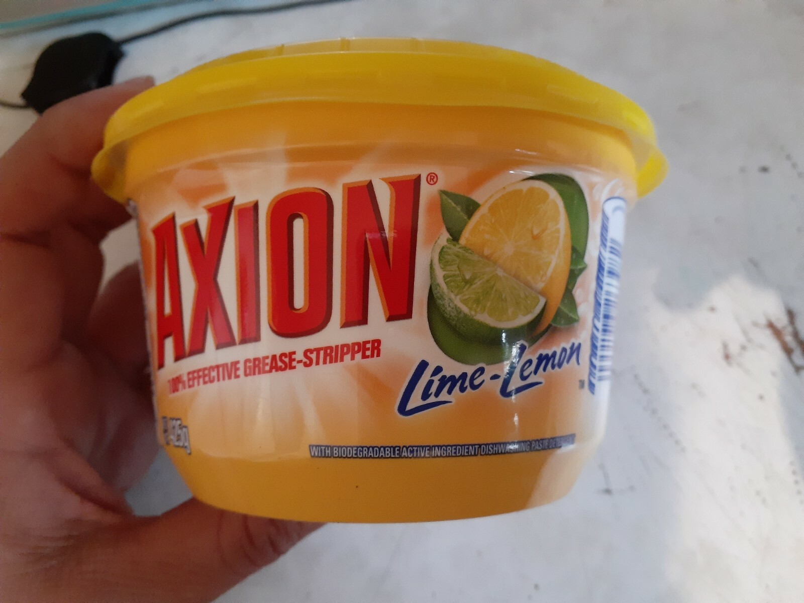 4 AXION GREASE-STRIPPER Lime Lemon Dish Washing Paste Detergent 425 g from Mexic