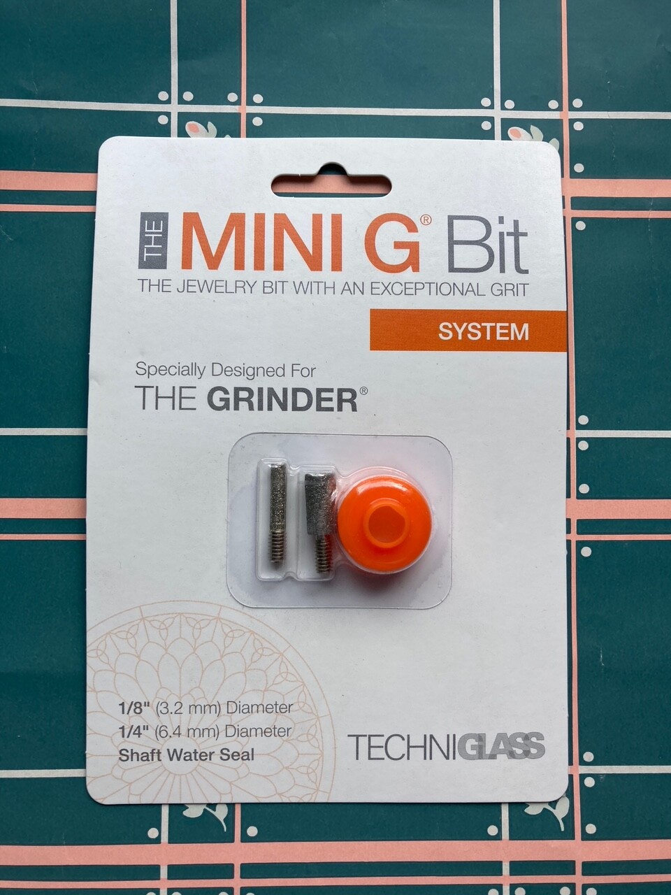 Techni glass Grinder Mini G Bit 1/4, 1/8, Shaft Water Seal Fits Glastar grinding