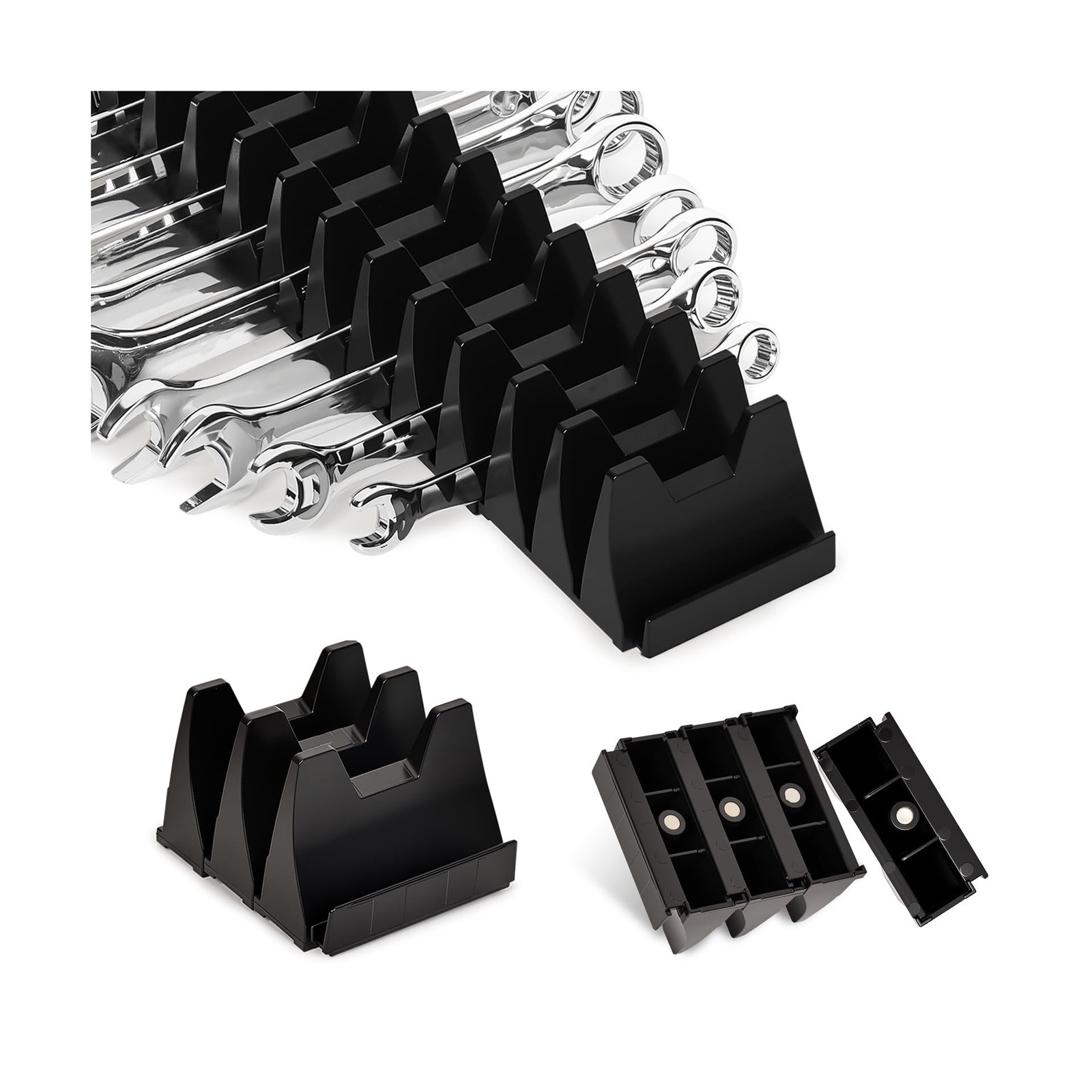 60PCS Magnetic Modular Wrench Organizer Wrench Holder - Wrenchs Tool Organize...