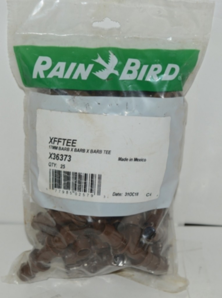 Rain Bird X36373 17 Millimeter Barb X Barb X Barb Tee Quantity 25