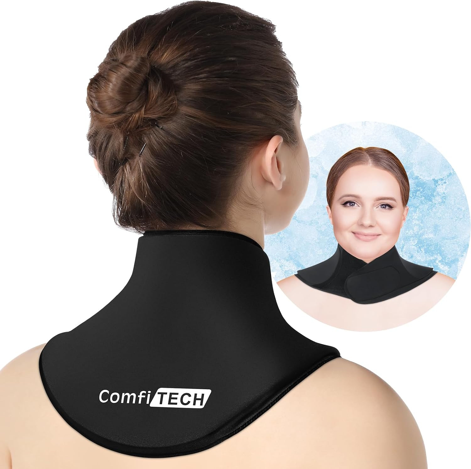 Neck Ice Pack Wrap Gel, Cooling Pad for Cervical and Shoulder, Large
