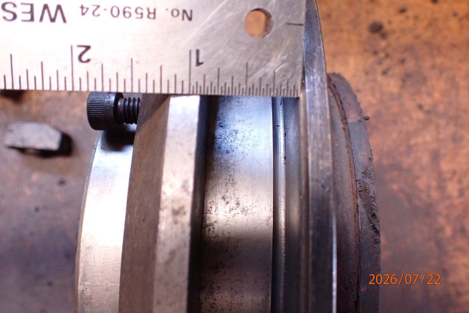 OLDER LARGE SURFACE GRINDING GRINDER WHEEL ARBOR HUB WITH WEIGHTS FOR ...