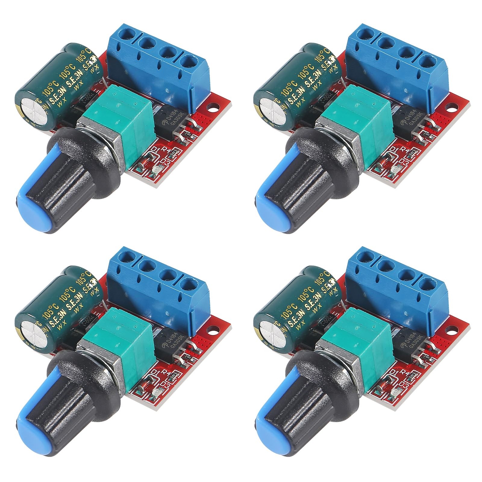 4 PCS 5A 90W DC Motor Speed Controller 4.5V35V Fits 6V/12V/18V/24V Module