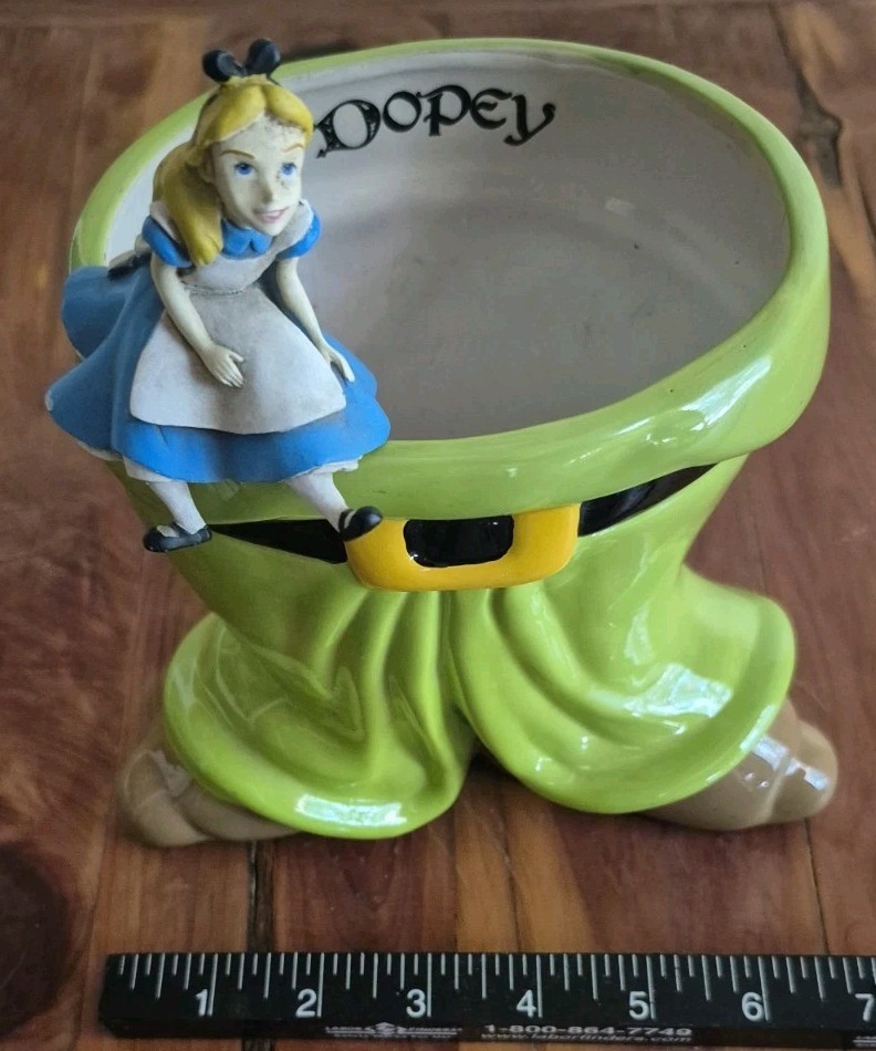 Disney Dwarf Dopey Planter With Figurine