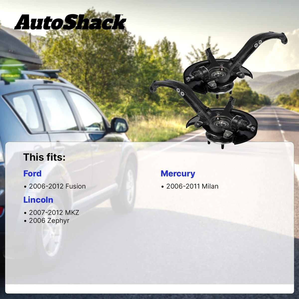 Front Loaded Steering Knuckle for Ford, Fusion 2006-2012