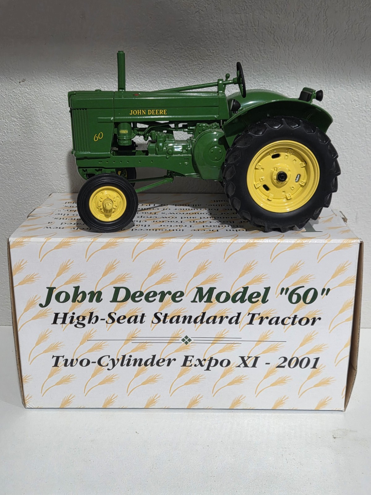ERTL 1/16 John Deere Model 60 High Seat Standard, 2001 Two Cylinder Expo NIB