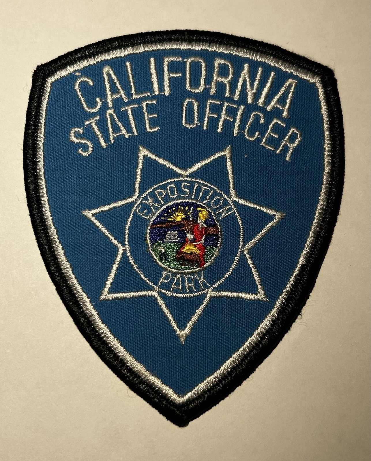 VINTAGE CA CALIFORNIA EXPOSITION PARK STATE OFFICER POLICE PATCH #PDD61