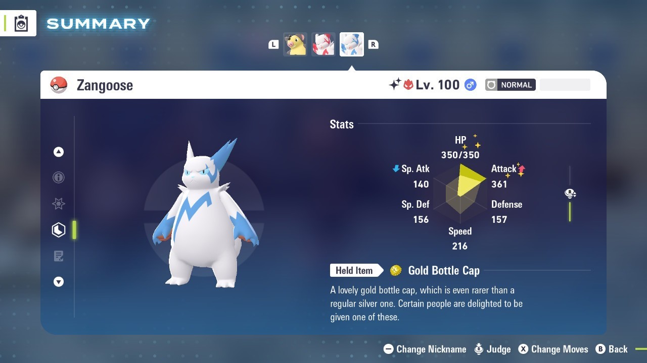 Pokémon Legends: Z-A Shiny Zangoose 6iv ✨Max EV✨ ALPHA