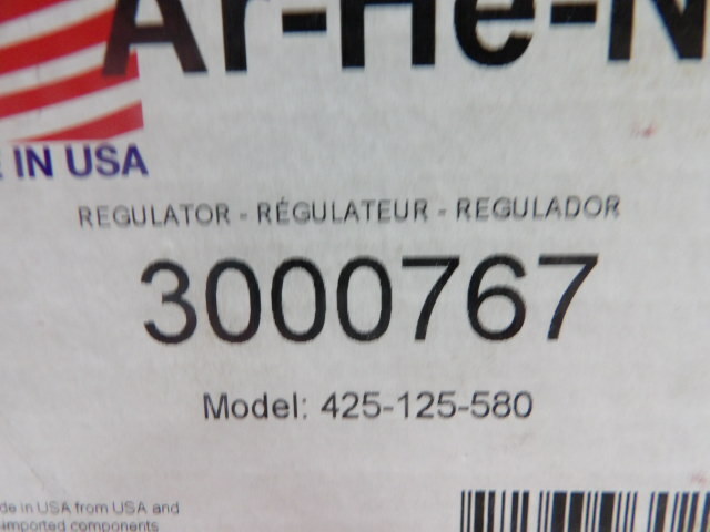 Gas Regulator 425-125-580 (Argon, Helium, Nitro)