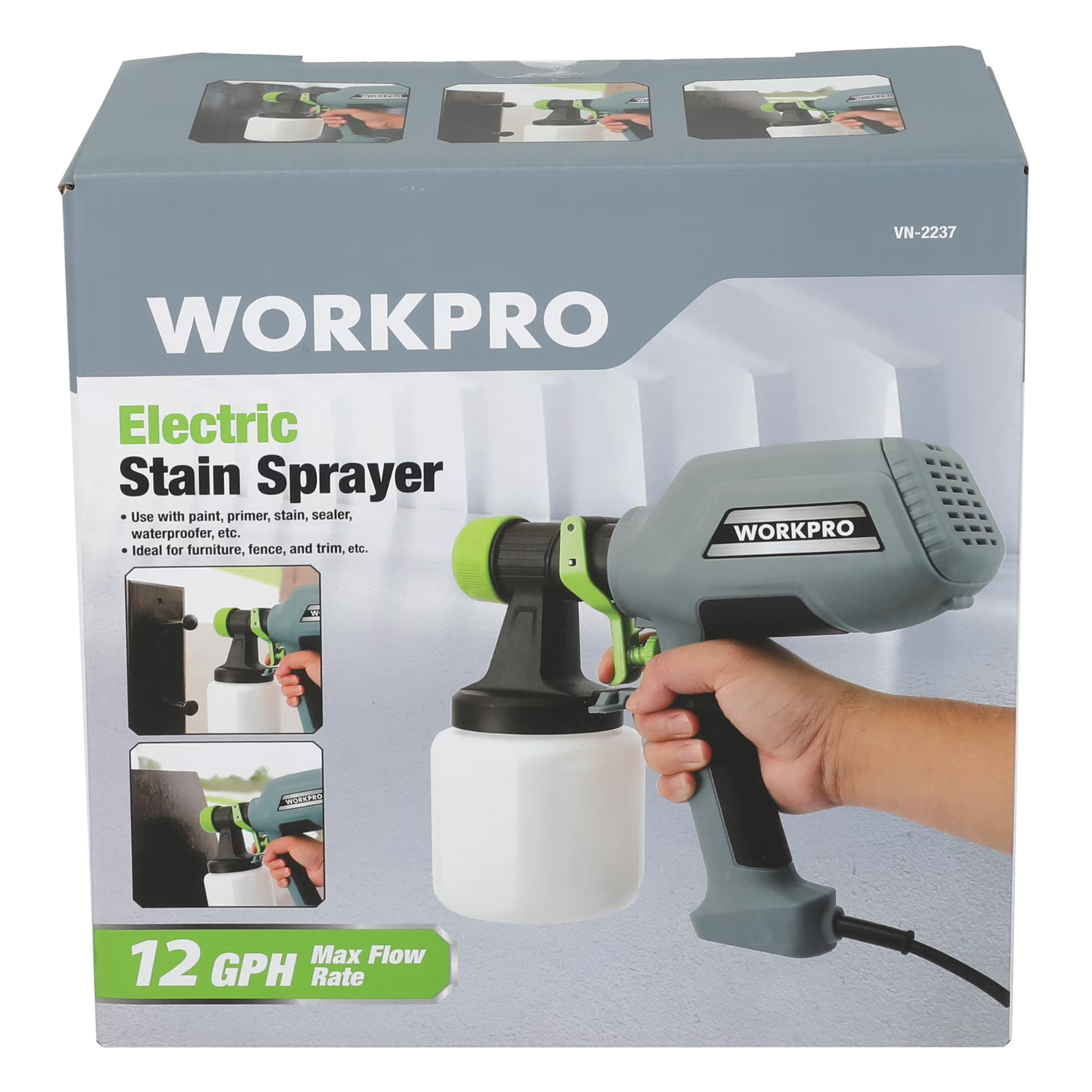 WORKPRO Electric Stain Sprayer, 1.8mm Nozzle