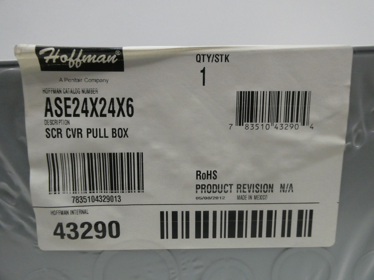 Hoffman ASE24X24X6 Scr Cvr Pull Box