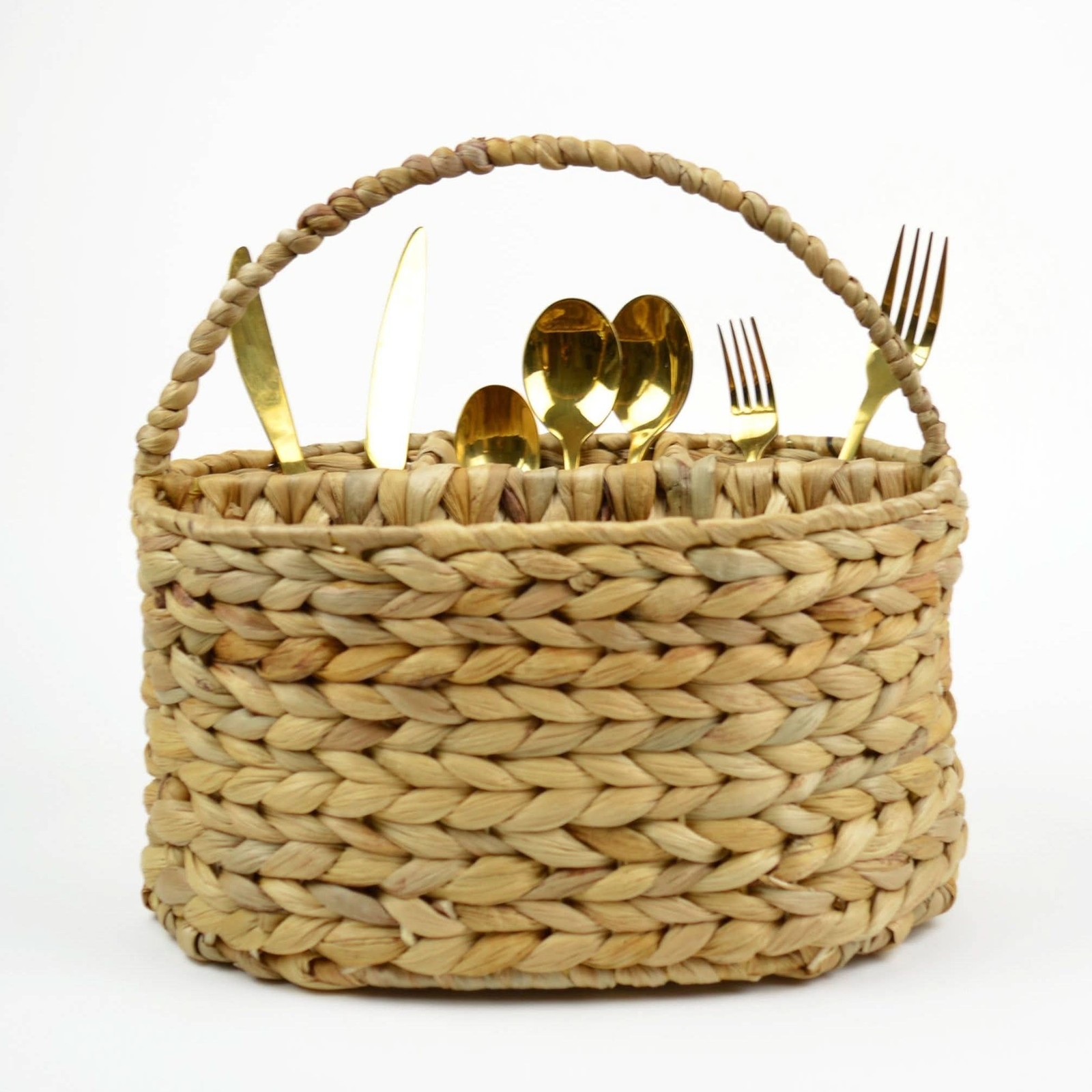 8 Oak Lane Natural Woven Utensil Caddy