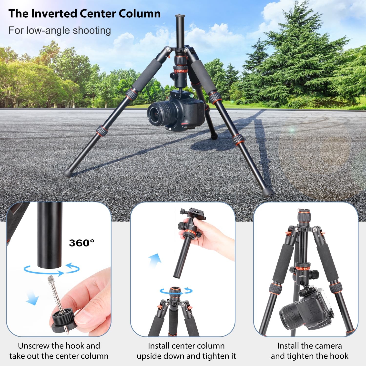 Mini Tabletop Tripod With 360 Ball Head Aluminum Portable Camera Stand Adjust...