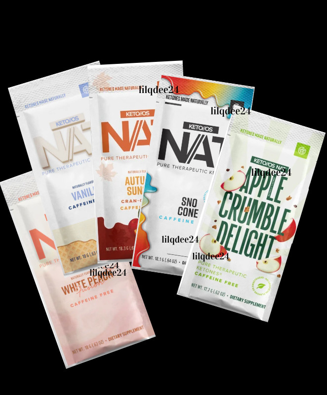Pruvit Keto OS NAT Ketones Sno Cone, Apple, Vanilla, Peach CF 5 pack Free Ship
