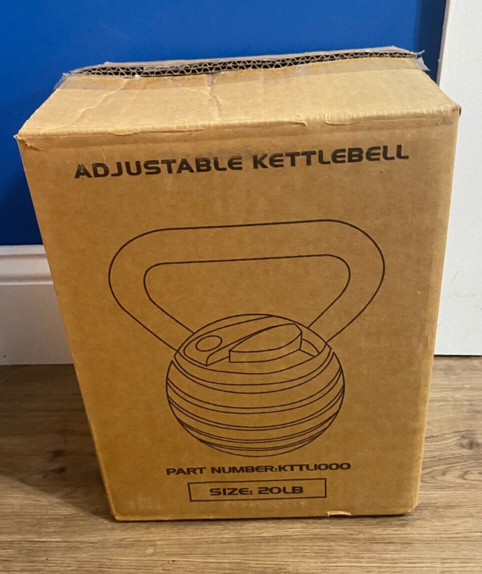 Tru Grit Fitness Adjustable Kettlebell Weight 20LB Home Gym or Office OPEN BOX