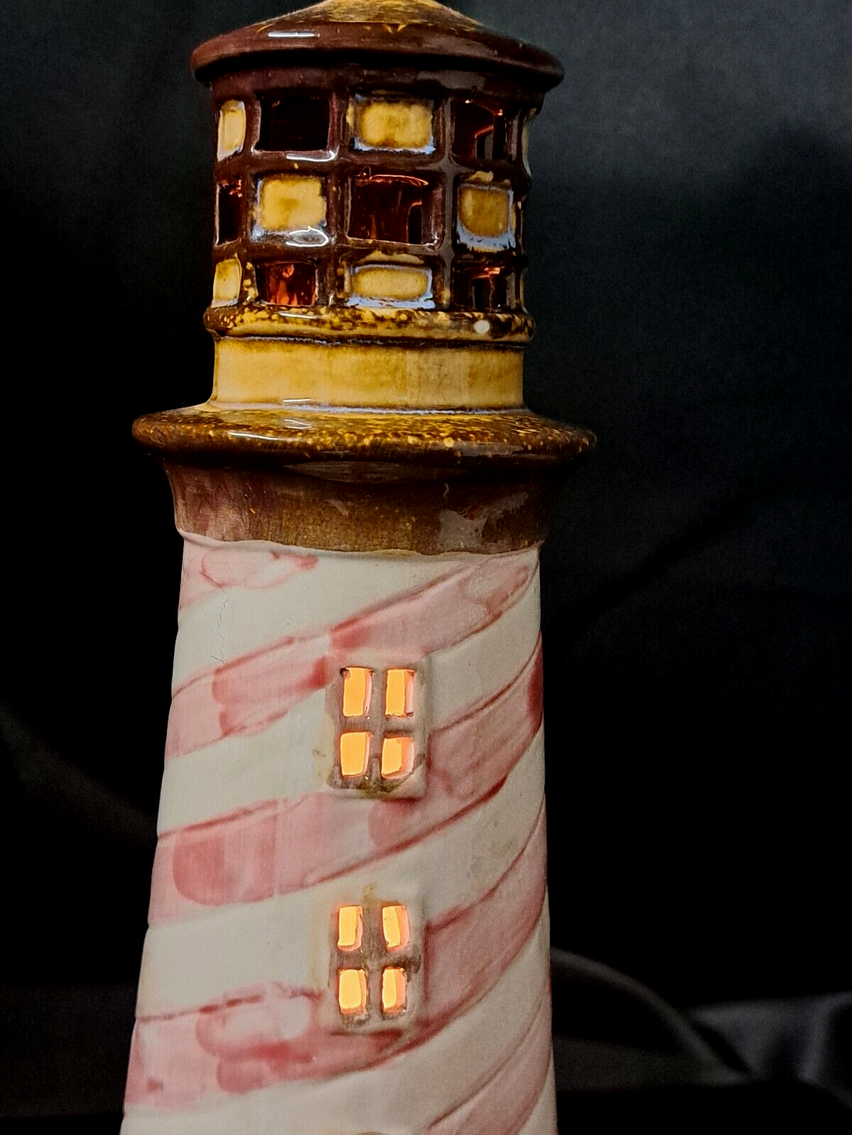 Light House Night Light Nautical Table 10.5"x 5"x4" Plug Cord Switch Ceramic