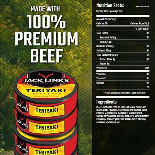 Jack Link's Jerky Chew, Teriyaki, 0.32 oz 12-Pack