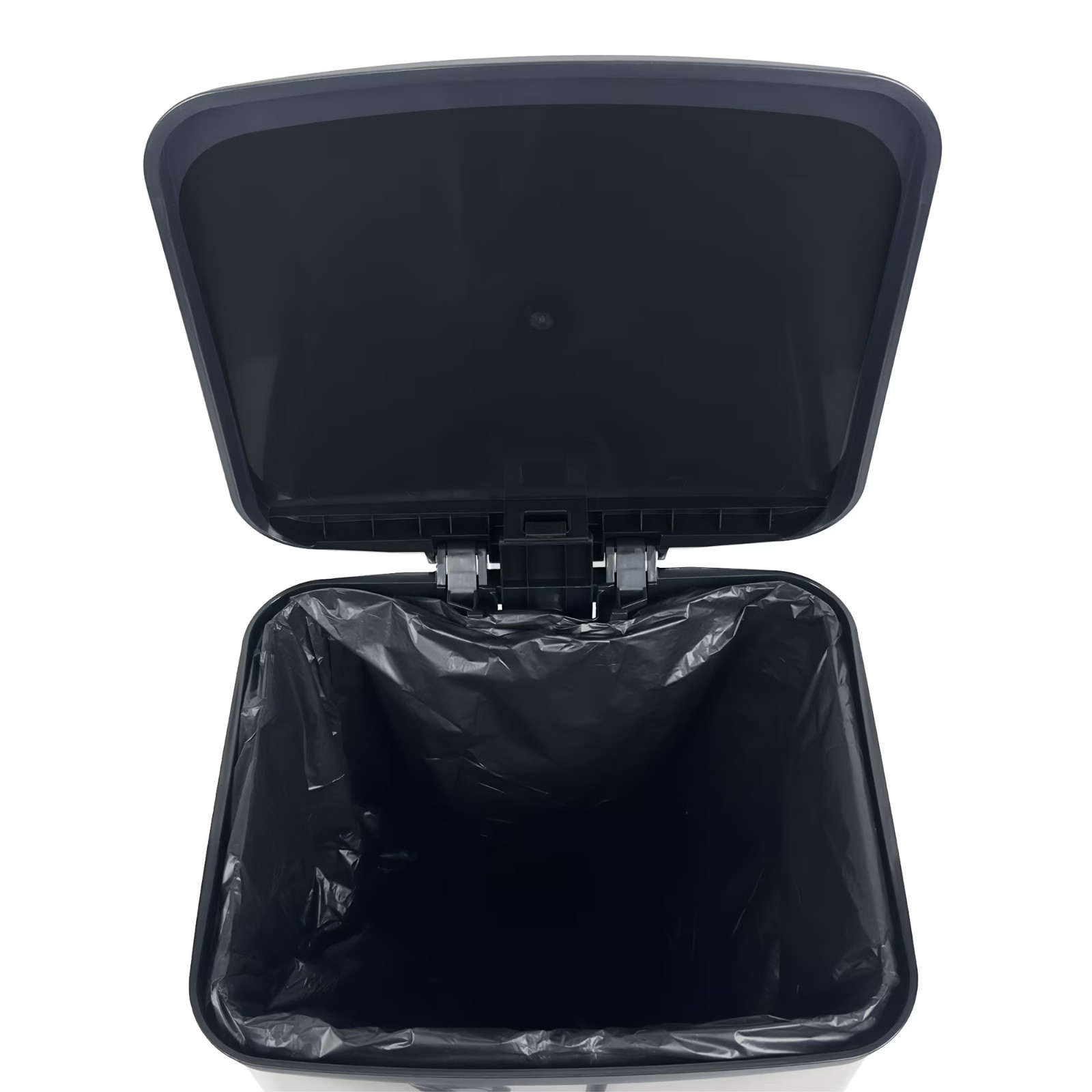 Mainstays Kitchen Trash Can, 13.2Gallon, Plastic Step-on Rectangular Garbage Bin