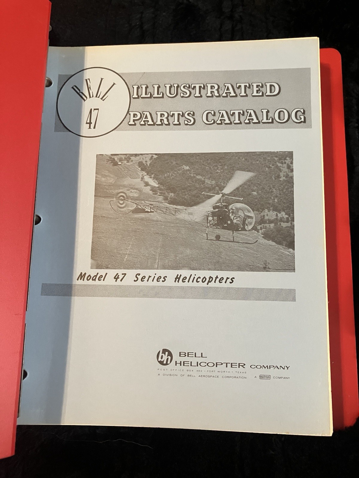 Original Bell Helicopter 47 B, B-3, 47 D, D-1, 47G Illustrated Parts Manual 1973