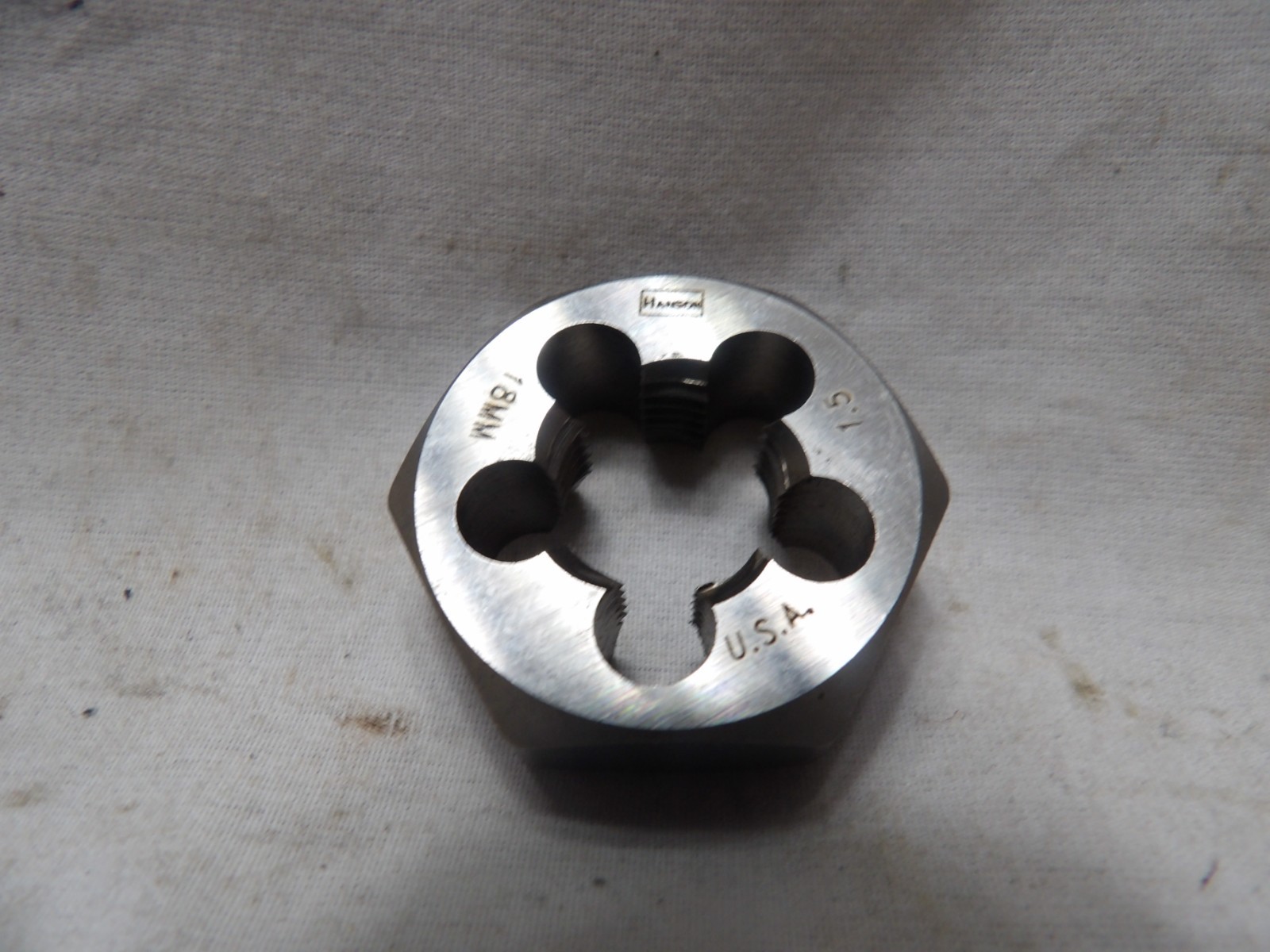 Hanson 18mm - 1.5 Hand Threading Die - Made in the USA