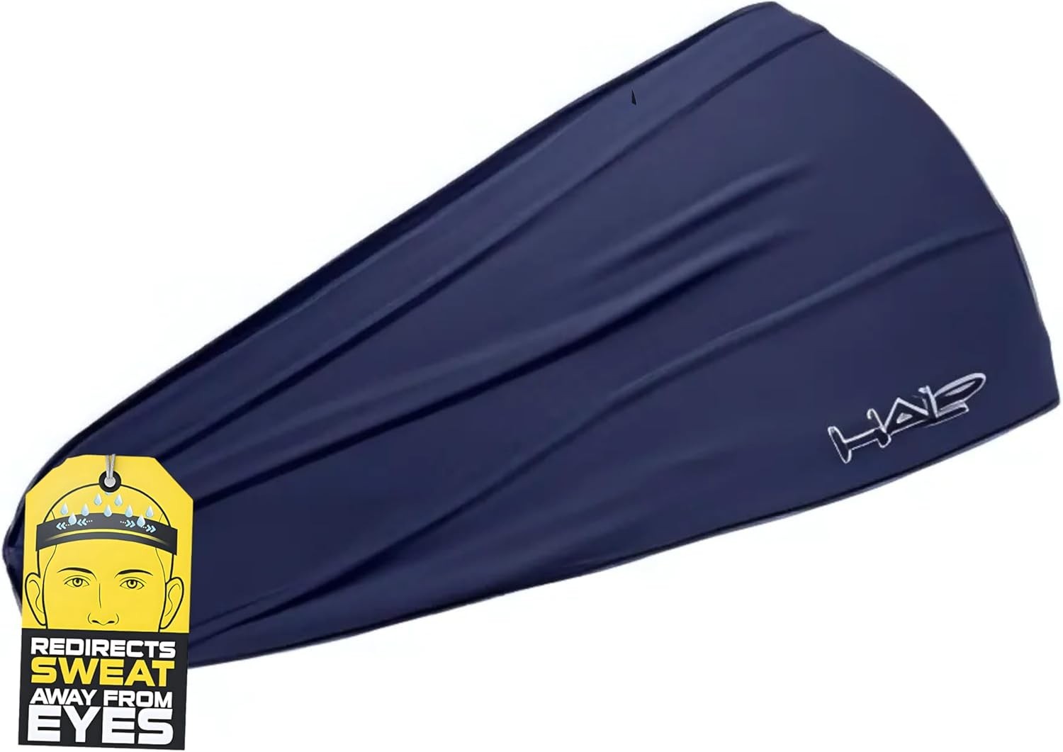 Halo Headband BANDIT 4" Wide Pullover Sweatband - NAVY BLUE  - Made in the USA