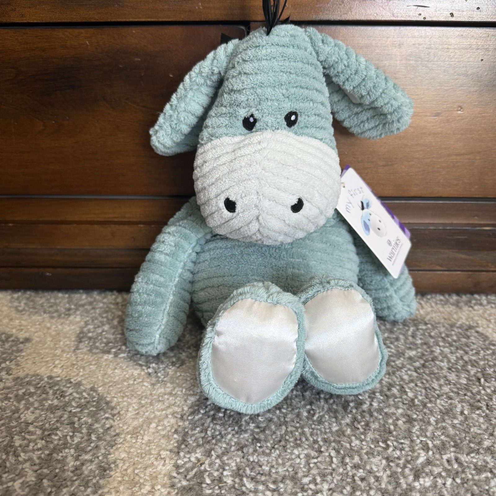 Warmies Donkey Microwaveable Hot Pack Lavender Blue Gray Herbal Stuff Animal