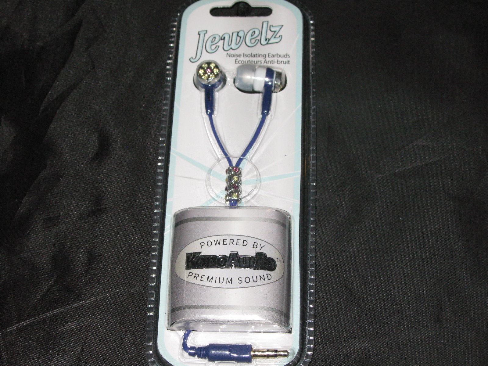 Purple Jewelz Earbuds Noise Isolating 3.5mm Plug MP3 Phone Stereo Gem NEW!