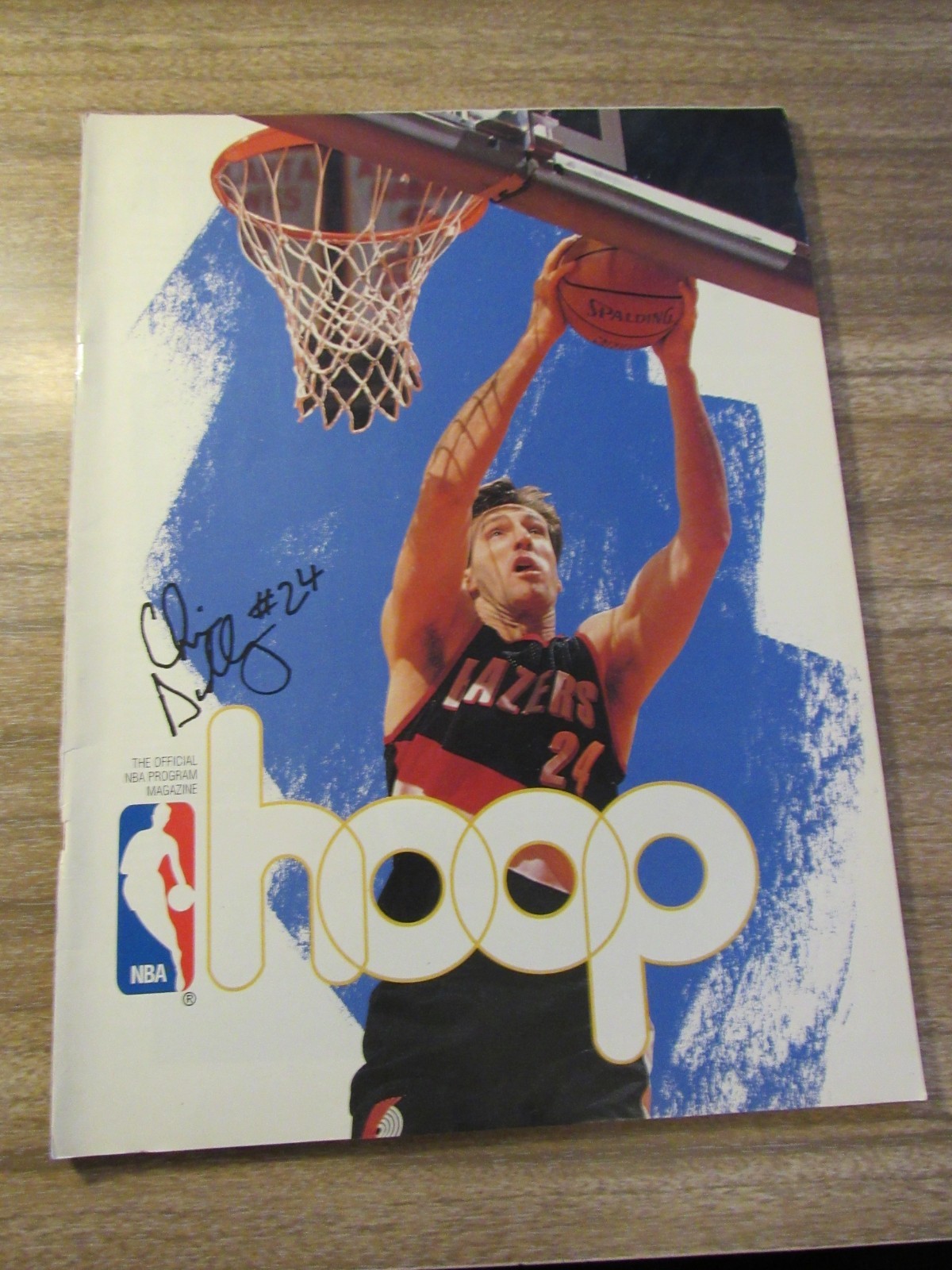 1995-96 Portland Trail Blazers Program NO OPPONENT LISTED Chris Dudley