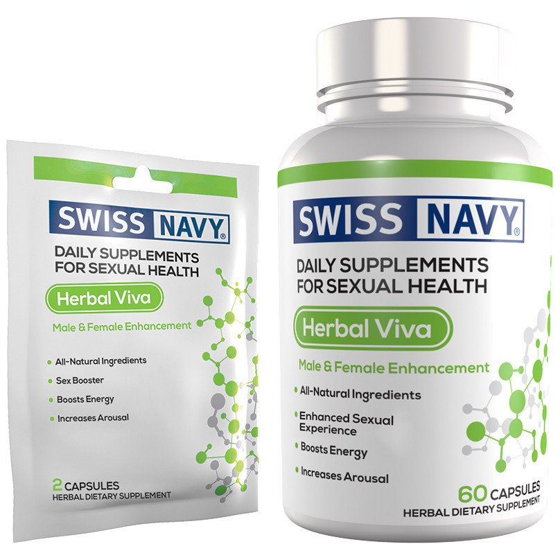 Swiss Navy Herbal Viva for Male & Female Enhancement - Choose Amount