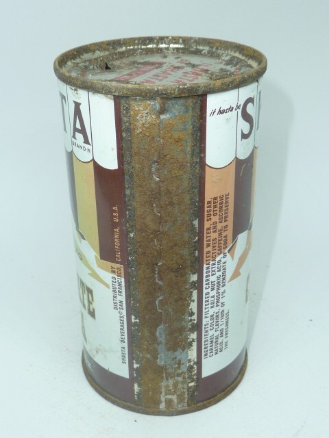 Empty Top Opened 12oz Shasta Chocolate Cola Flat Top