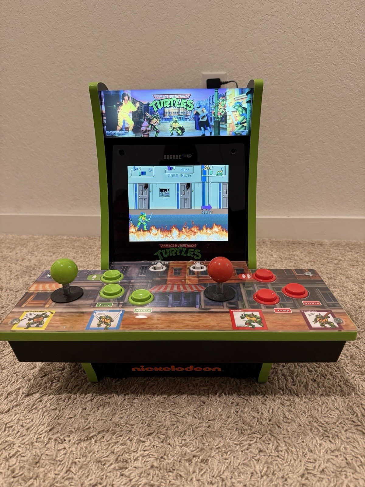 Arcade1Up Teenage Mutant Ninja Turtles 2-Player Countercade Working