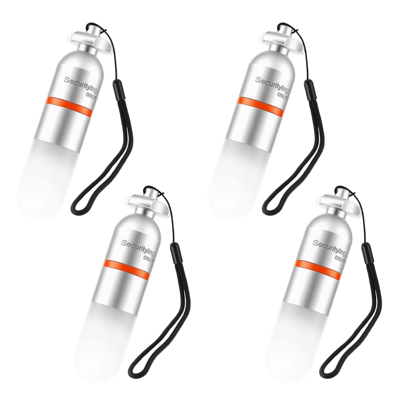 SecurityIng 4Pcs Scuba Dive Strobe Signal Light, Mini Tank Light Night White
