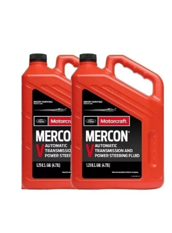 Pack of 2 Motorcraft 1.25 Gallon Mercon V ATF Automatic Transmission Fluid