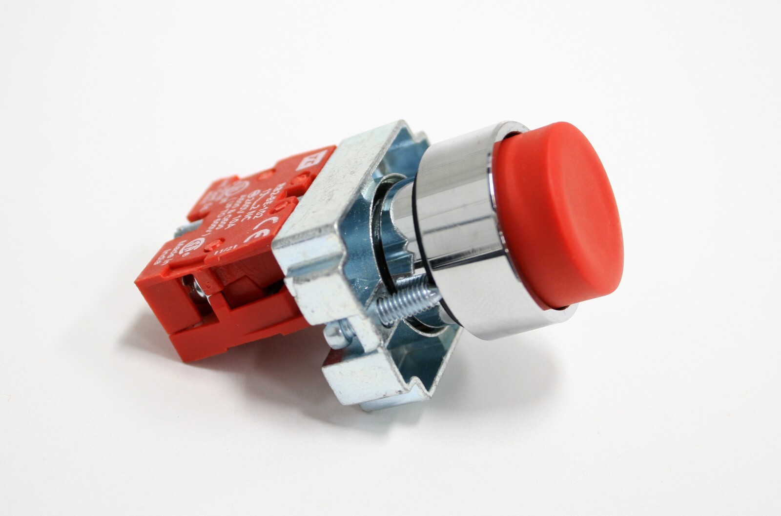 Red Extended 22.5 mm Momentary Pushbutton Switch C/W RB2-BE102 1NC Close RB2BL42