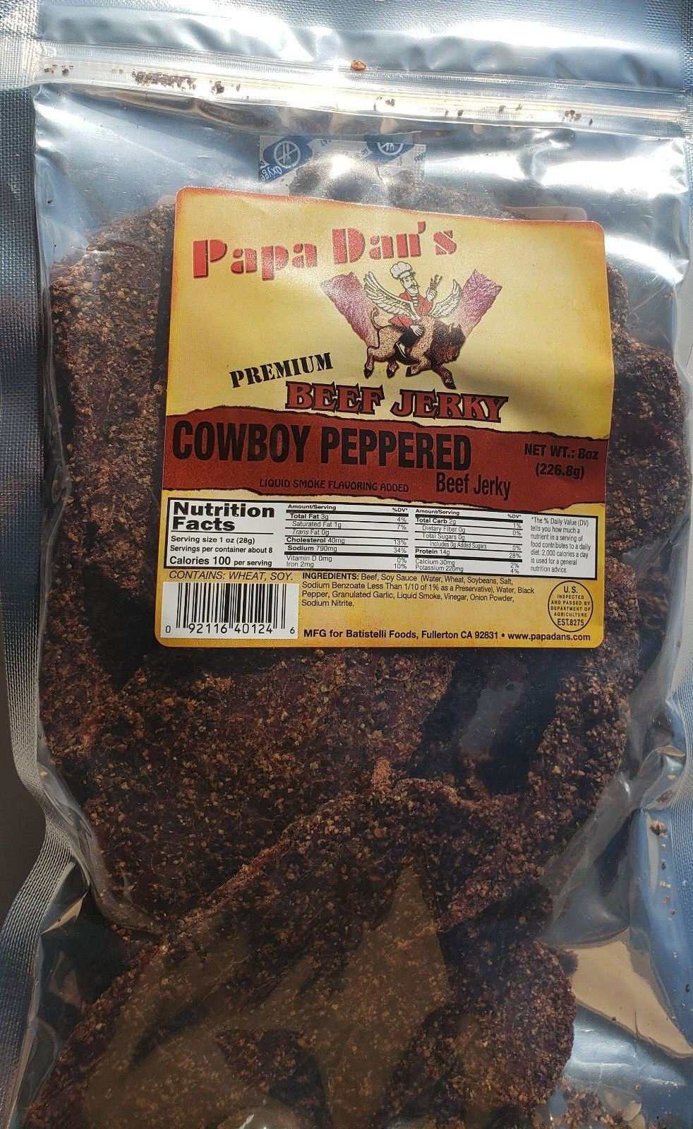 Papa Dan's Cowboy Peppered (Thin) (4 oz.)