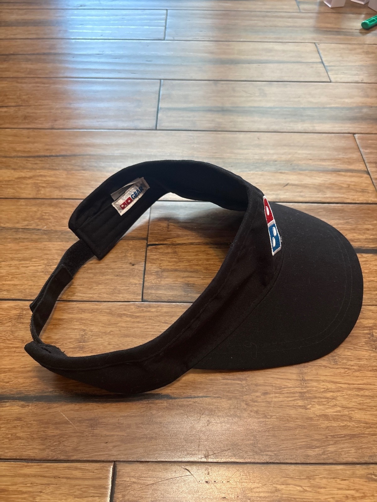Domino's Gear Black Adjustable Visor Hat Worker Employee Uniform