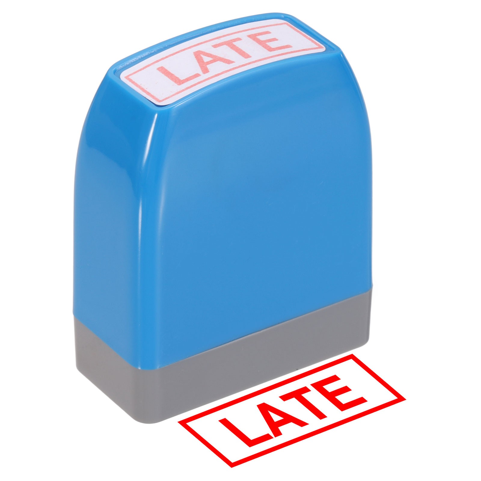 LATE Notice Stamp Self Inking, Blue