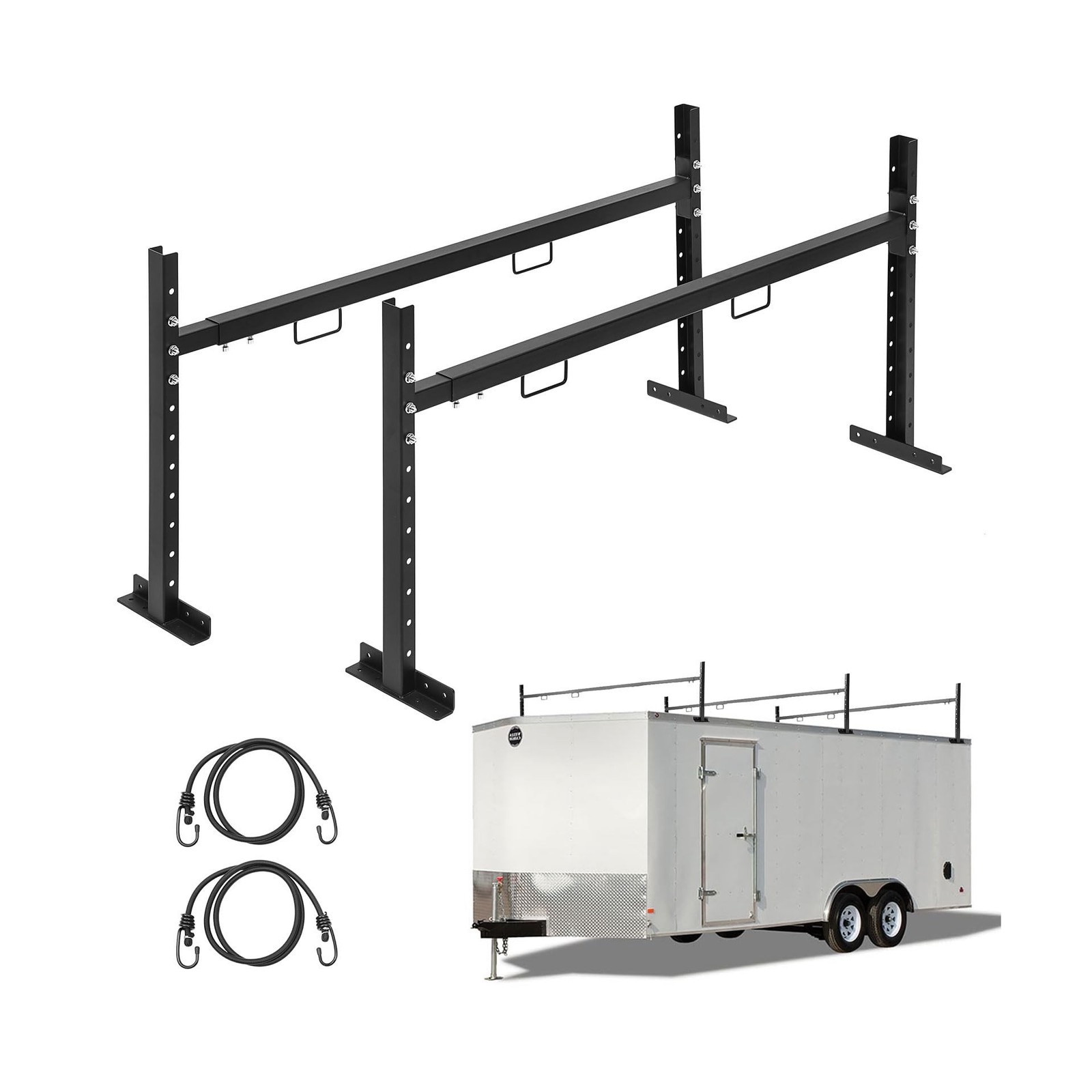Adjustable Roof Ladder Racks,Trailer Ladder Racks Fit for 4'-7' Enclosed Trai...